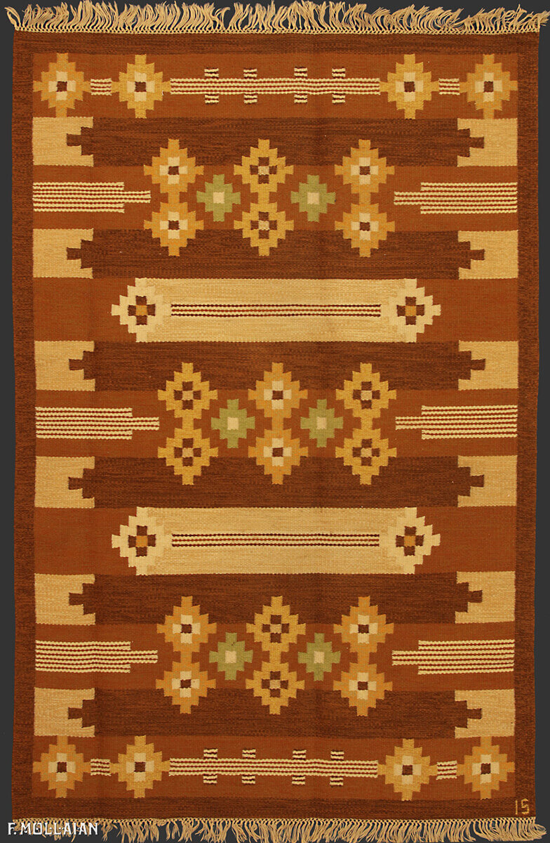 Semi-Antiker Schwedisch Kilim n°:25659311